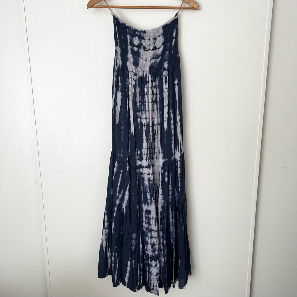 Boho Me Strapless tie-dyed dress